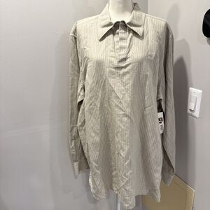 Vintage Structure Striped Long Sleeve Shirt Size XL New W Tags